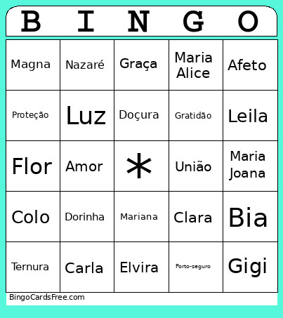 Dia Das Mães Claudinha 2026 Bingo Card