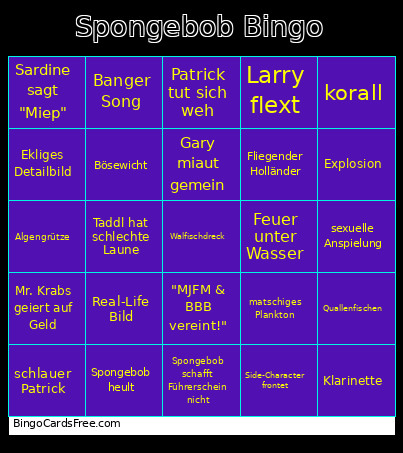 Dies Das Ananas Bingo Card