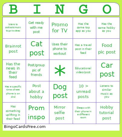 Digital Bingo Cards Free Pdf Printable Game, Title: BINGO