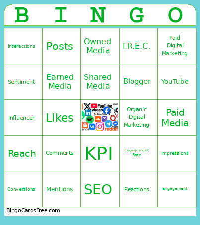 Digital Marketing 2-1 Bingo Card