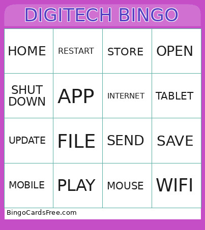 DigiTech Bingo Card