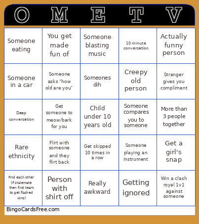 Dinoajaygoliveasaurus OME.TV (v1) Bingo Card