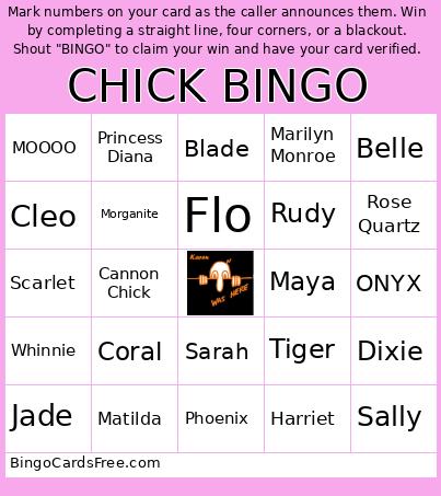 Dinosaurs And Other Stars Bingo Card