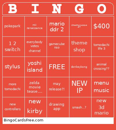 Direct Bingo Card