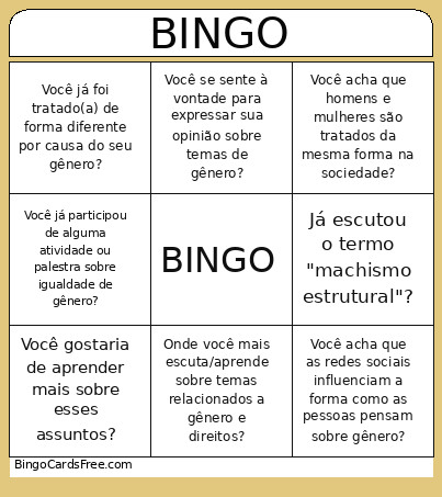 DIREITOS HUMANOS Bingo Card
