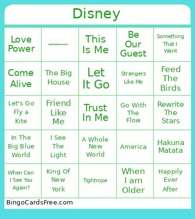 Disney Bingo