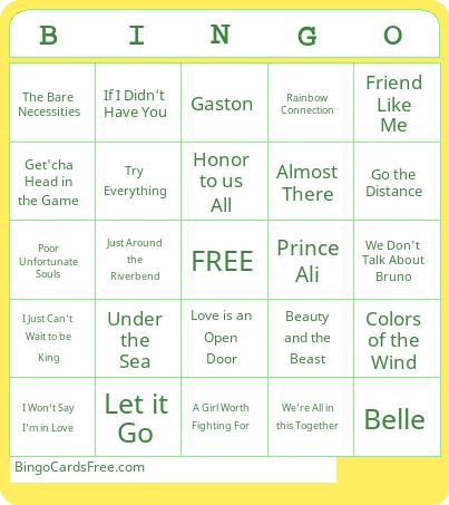 Disney Bingo