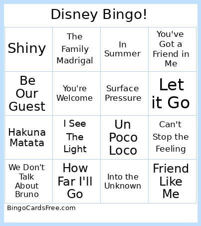 Disney Bingo!