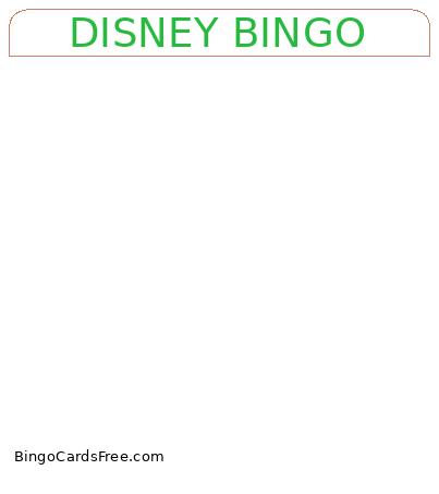 DISNEY BINGO