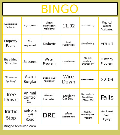 Dispatch Bingo Card