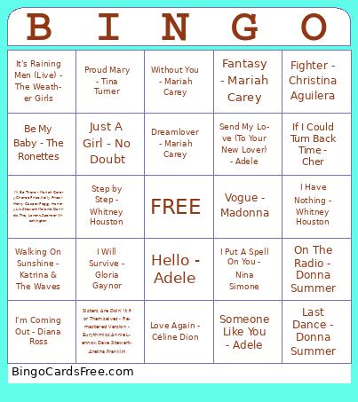 Divas Bingo
