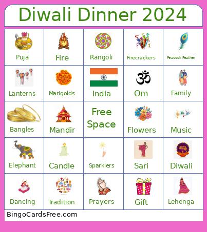 Diwali Dinner 2024 Bingo