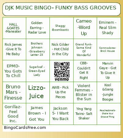 DJK MUSIC BINGO- FUNKY BASS GROOVES