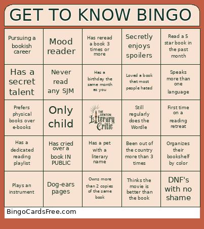 DLC READING RETRAT Bingo