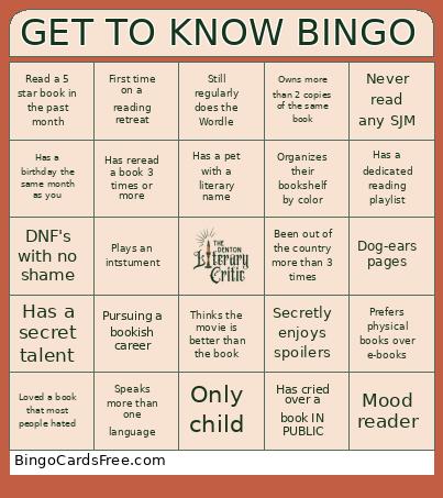 DLC Reading Retreat Bingo