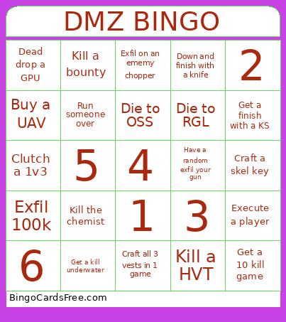 DMZ BINGO