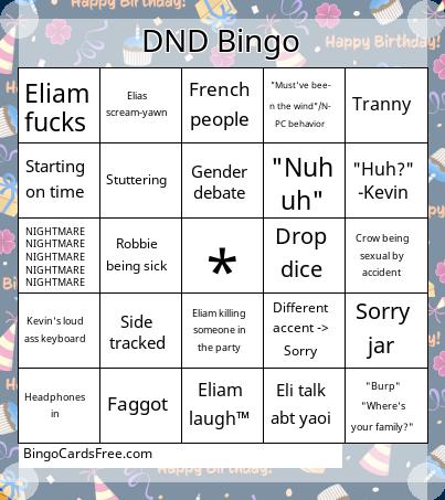 DND Bingo Cards Free Pdf Printable Game, Title: DND Bingo