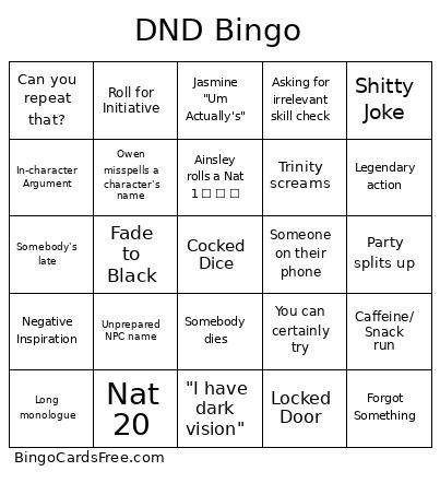 DND Bingo