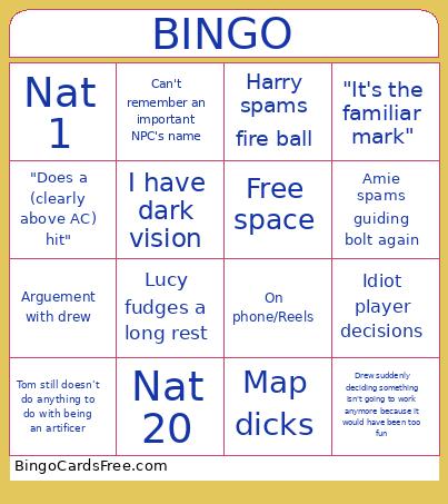 Dnd bingo