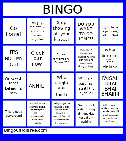 Do We Even Need A Name? Bingo Card
