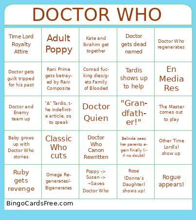 Doctor Who Bingo