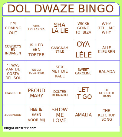 DOL DWAZE SHOW_1303_02 Bingo Card