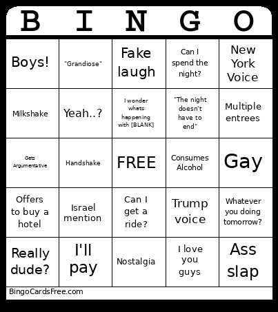 Dolan Bingo Card
