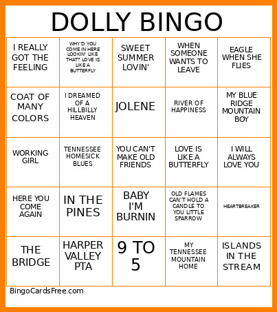 DOLLY Bingo Card