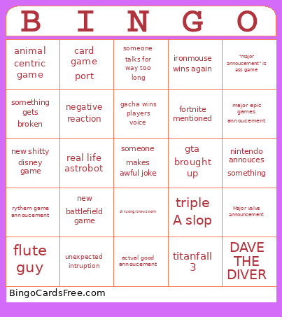 DOOOOOOO Bingo Card