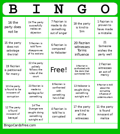 Dotmm Bingo Card
