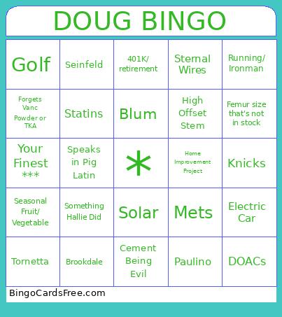 DOUG BINGO