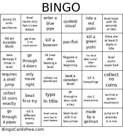 Dougla Bingo Card
