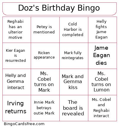 Doz's Birthday Bingo