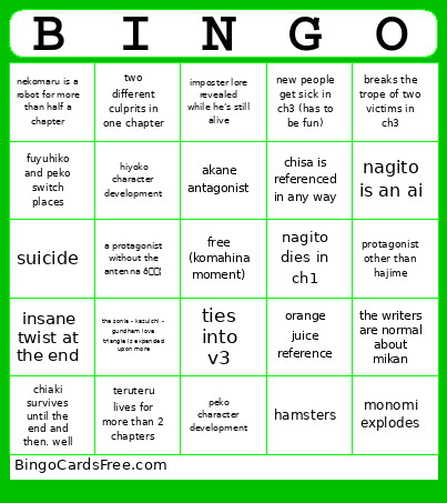 Dr 2х2 Bingo Card