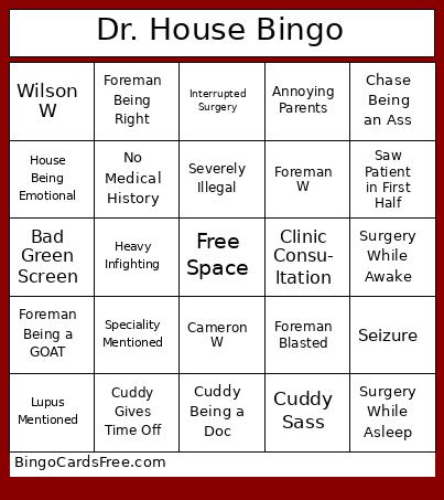 Dr. House Bingo