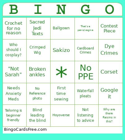 Driven To Bingo Card