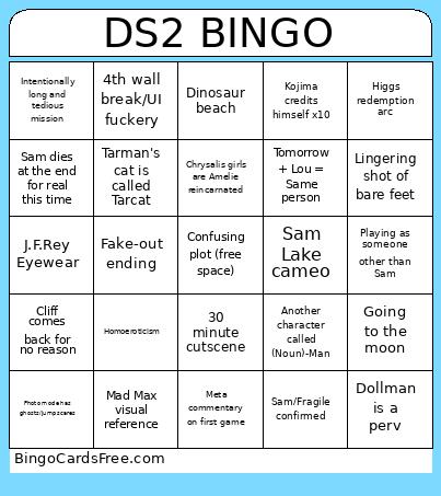 DS2 Bingo Card