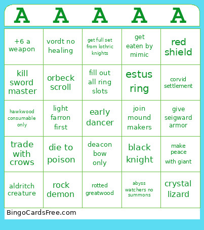 DS3 Bingo Card
