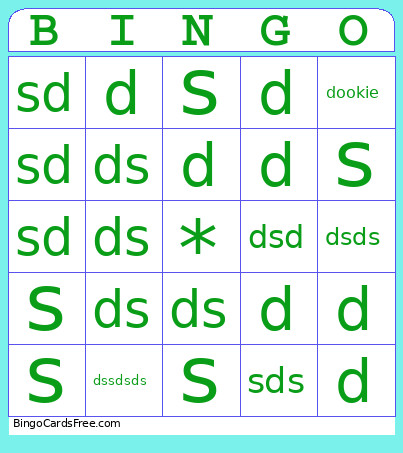 Dsdsdsads Bingo Card