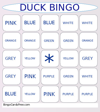 DUCK Bingo Card 2