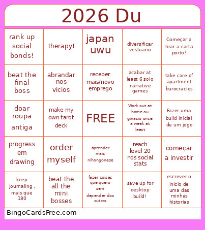 Dududududu Bingo Card
