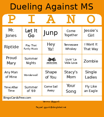 Dueling Bingo Card