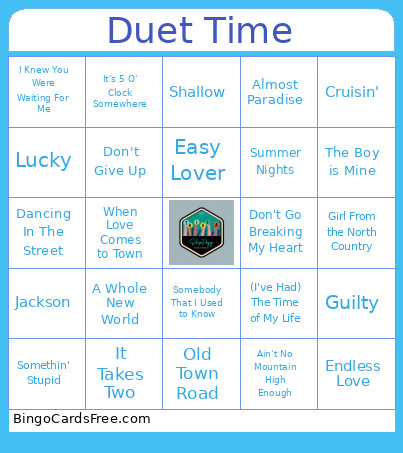 Duet Time Bingo Card
