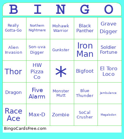 Dylan Birthday Bingo Card