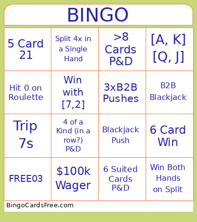 Dyma. Bingo Card