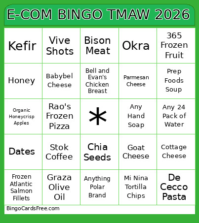 E-COM TMAW 2026 Bingo Card
