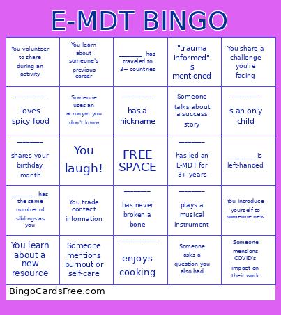 E-MDT Bingo Card