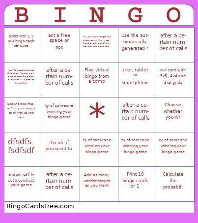 EADP BINGO