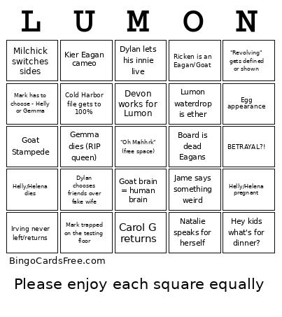 EAGAN Bingo