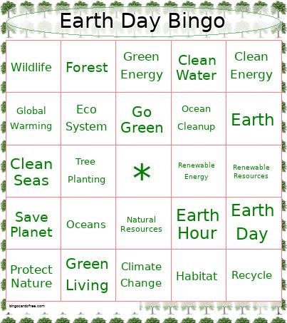 Earth Day Bingo Cards Free Pdf Printable Game